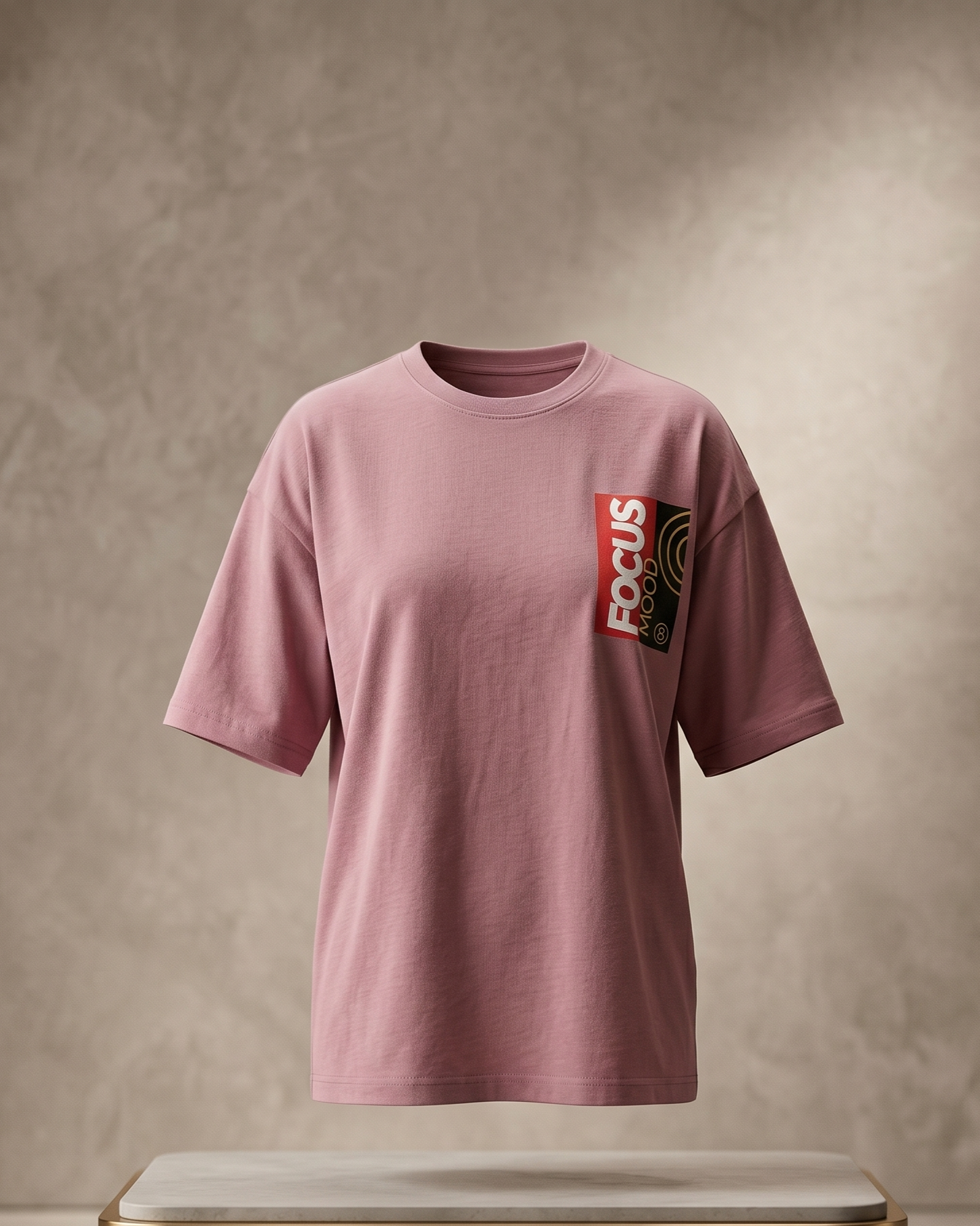 Focus Mood Pocket Print Unisex Oversized T-Shirt - Image 4