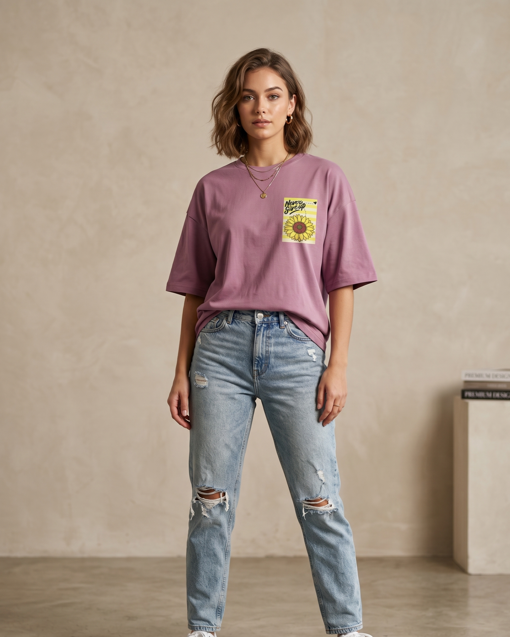 Motivational Quote Unisex Oversized T-Shirt - Image 2