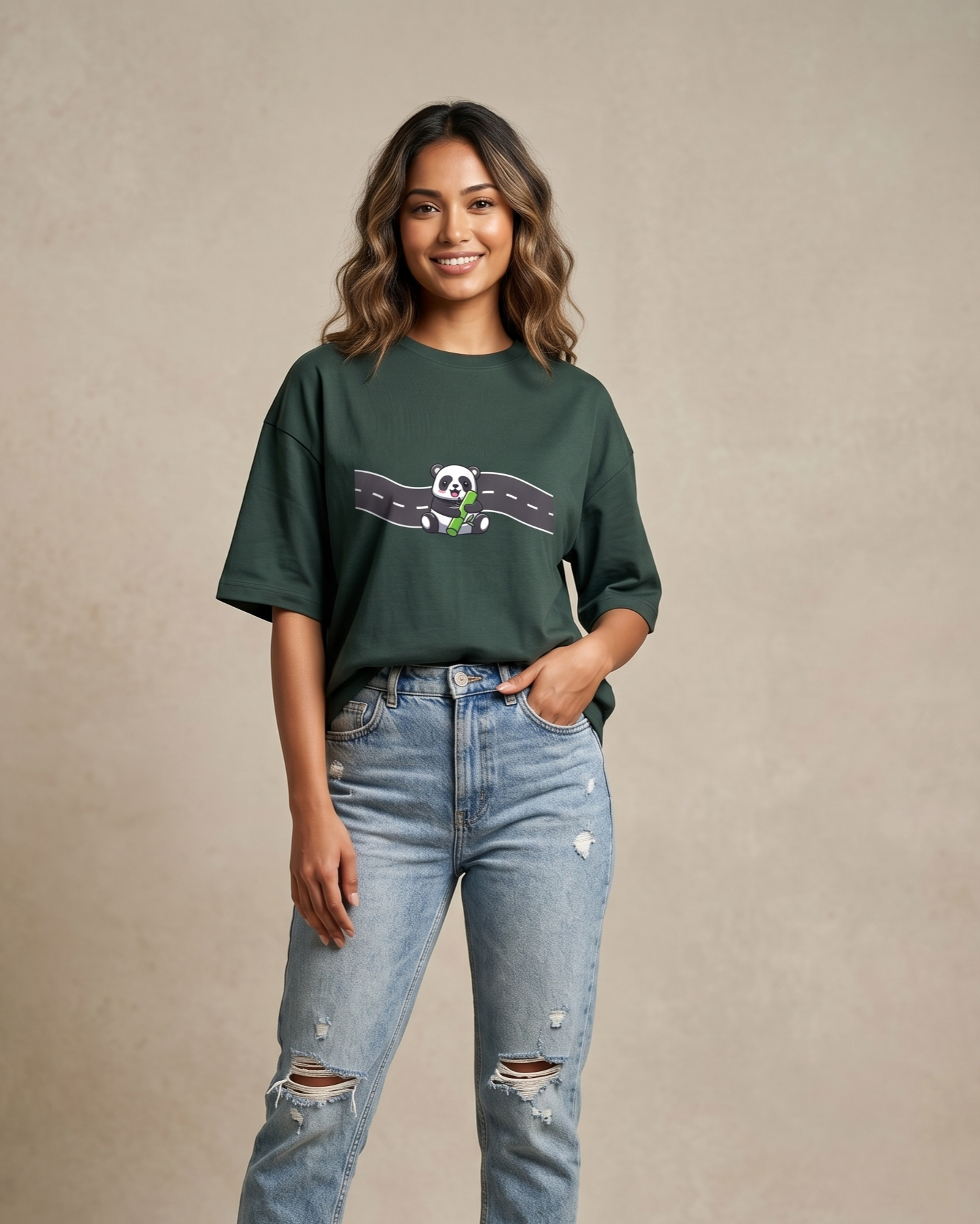 panda print t-shirt