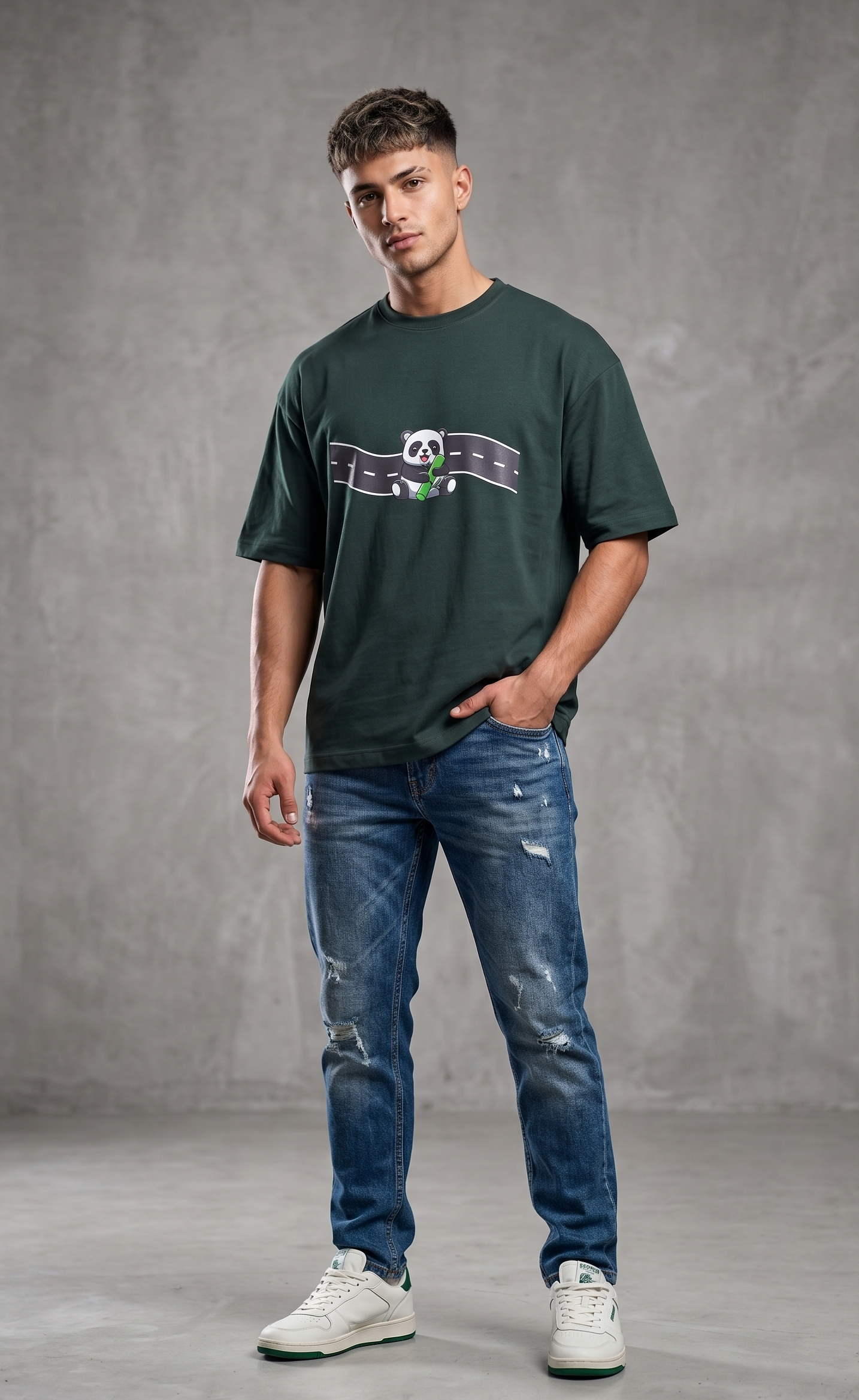 Panda Print Oversize Tee - Image 5