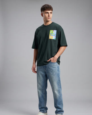 Game Flex Green Oversized T-Shirt 240 GSM Premium Cotton by Oyewear