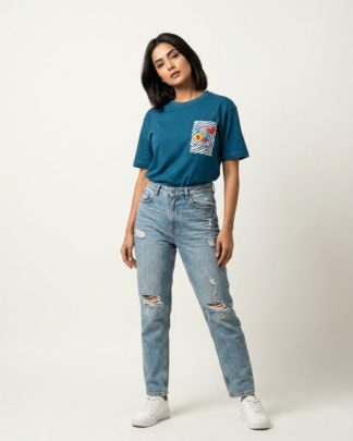 Music Vibes Peacock Oversized T-Shirt