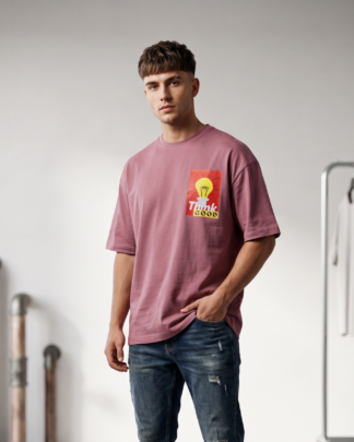 Purple Think Good Oversized T-Shirt for Men and Women