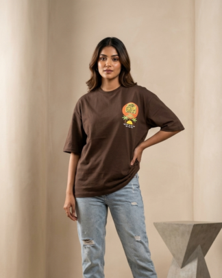 keep calm t-shirt brown oversized aesthetic tee