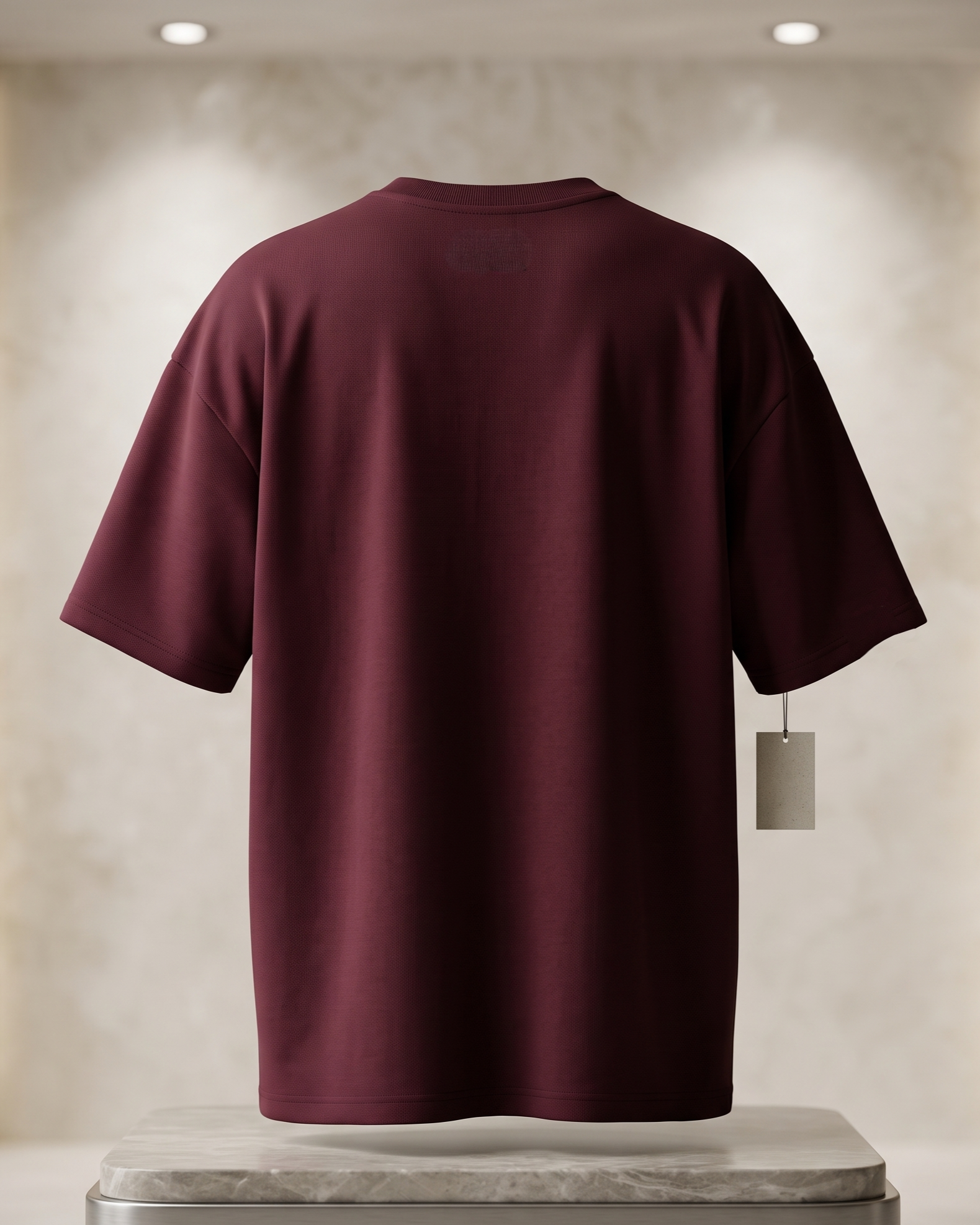 Gaming Symbols Wine Oversized Unisex T-Shirt | 240 GSM Cotton - Image 4