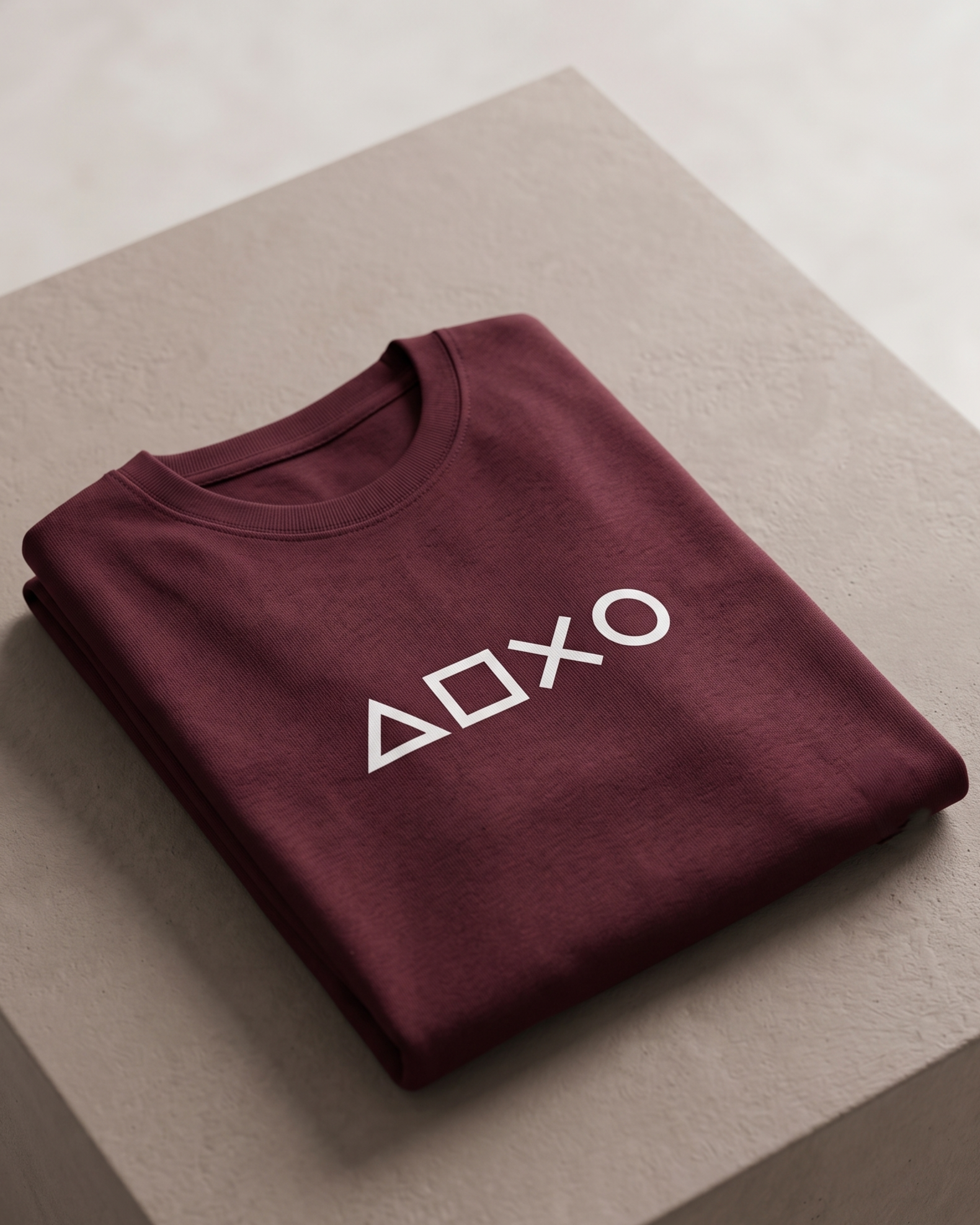 Gaming Symbols Wine Oversized Unisex T-Shirt | 240 GSM Cotton - Image 3