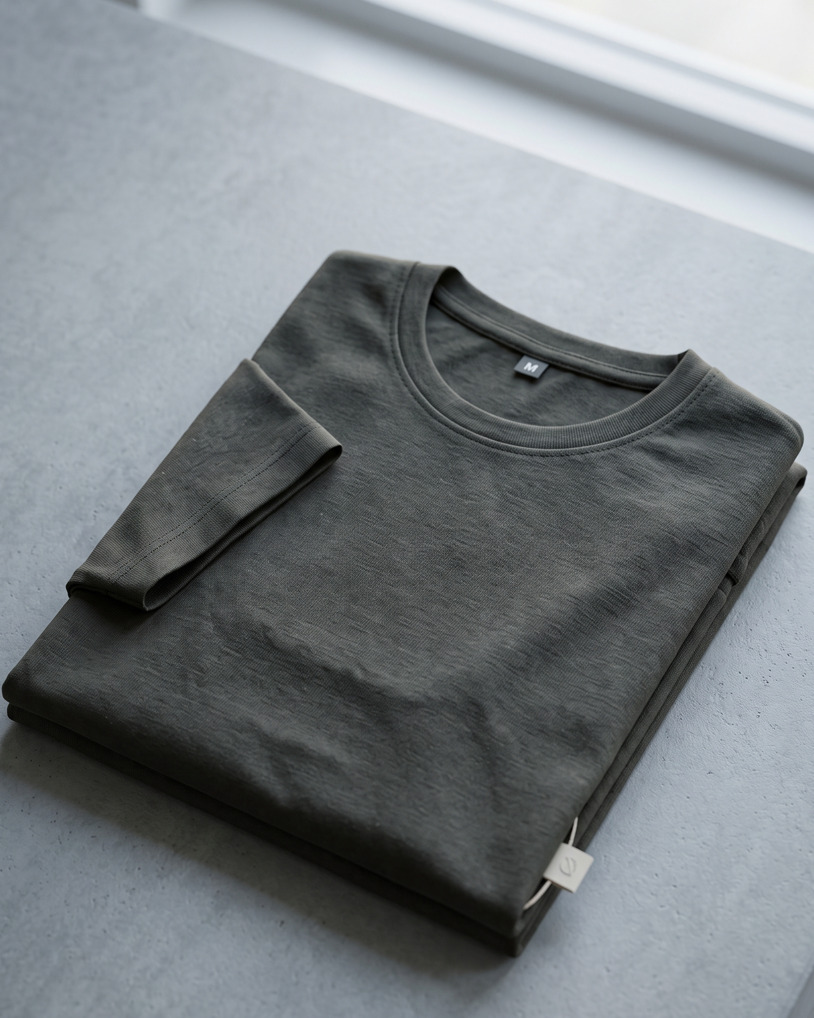 Plain Oversized Boxy Unisex T-Shirt – Olive Green - Image 4