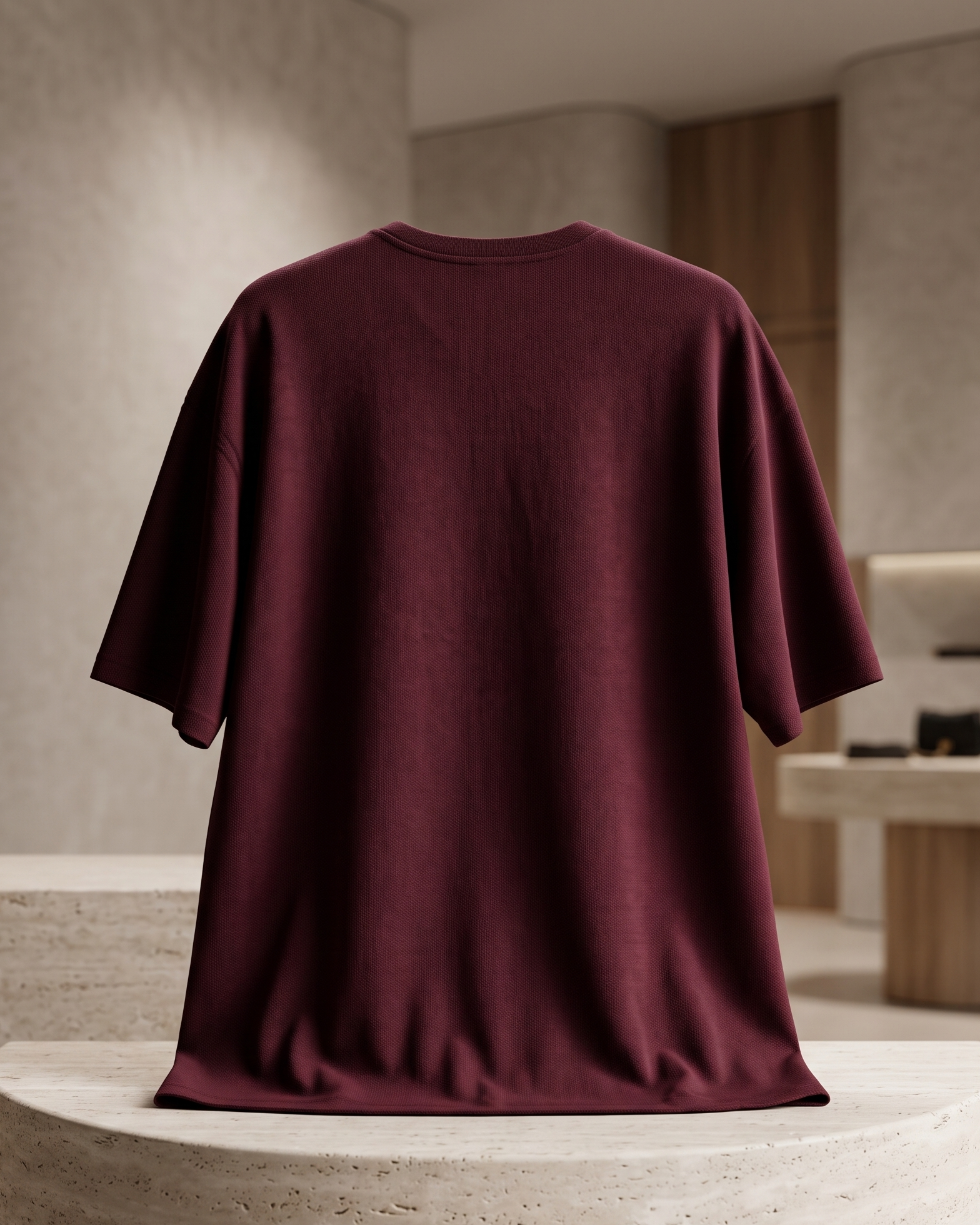 Cute Duck Floral Pocket Print Wine Oversized Unisex T-Shirt | 240 GSM Cotton - Image 6