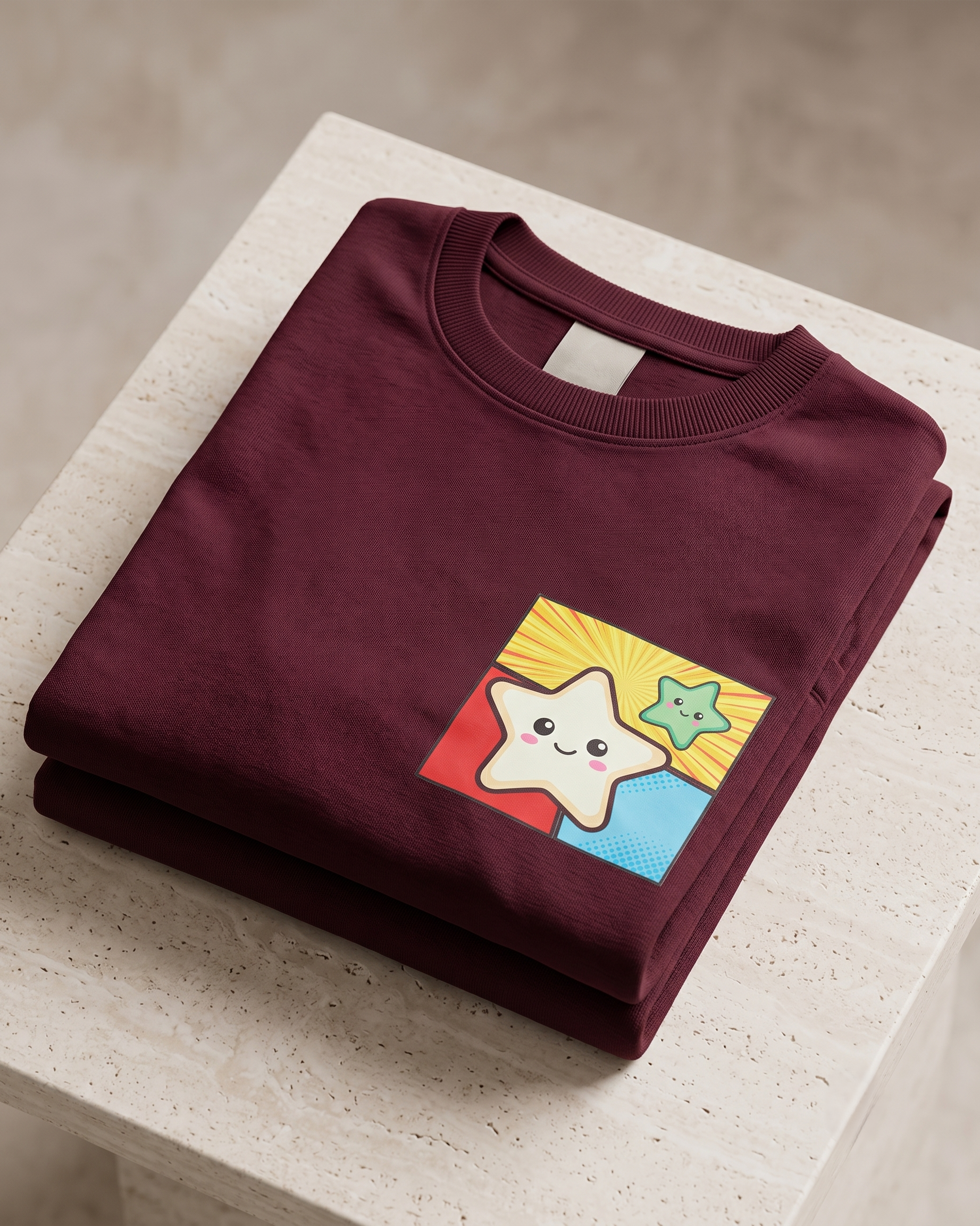 Wine Oversized T-Shirt | Cute Star Graphic Unisex T-Shirt - Image 3