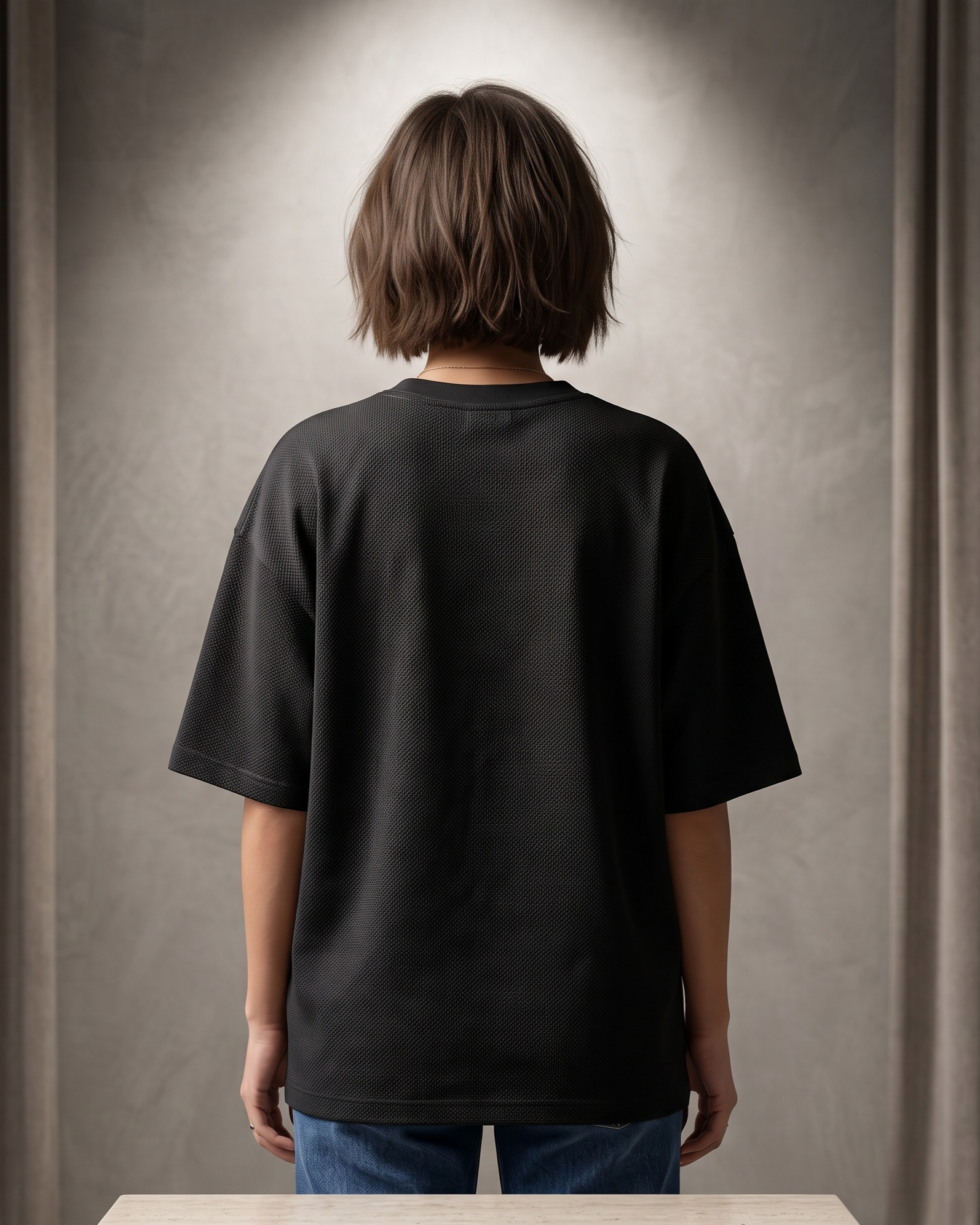 Japanese Sunset Black Oversized Unisex T-Shirt | 240 GSM Cotton - Image 4